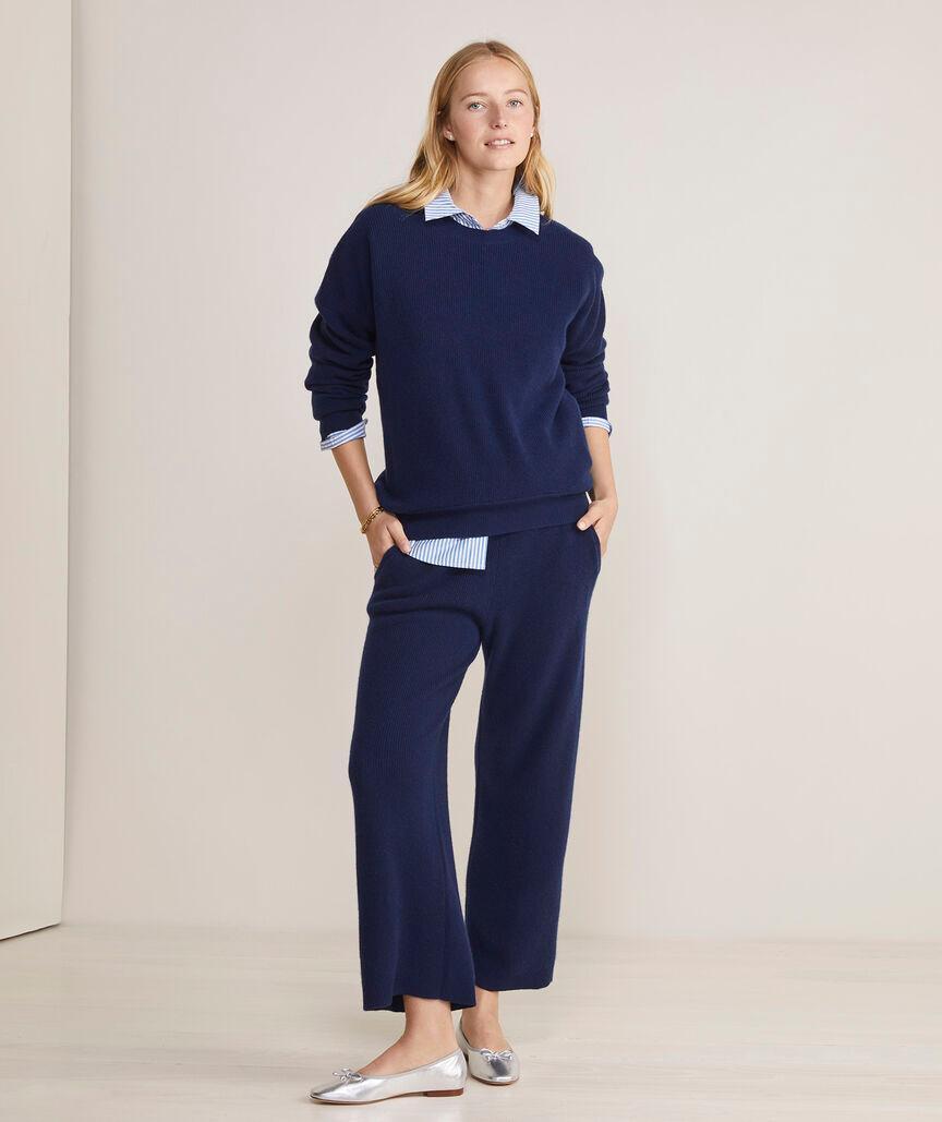 Oversized Ribbed Luxe Crewneck Sweater Product Image