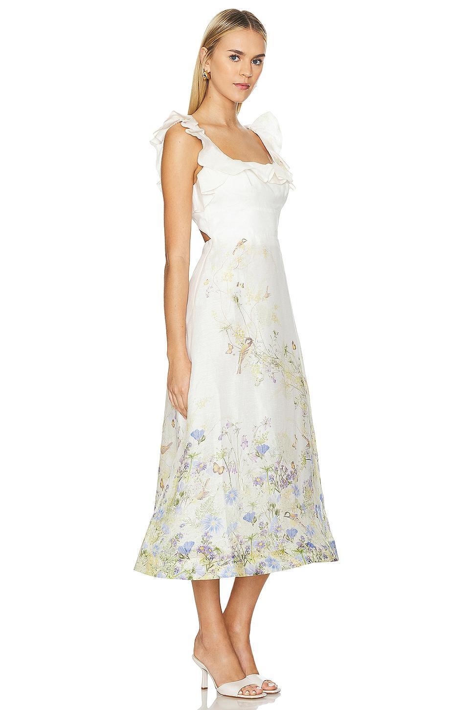 Harmony Frilled Midi Dress Zimmermann Product Image