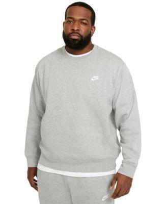 Men's Nike Club Fleece Crew, Size: Large, Dark Gray Grey Product Image