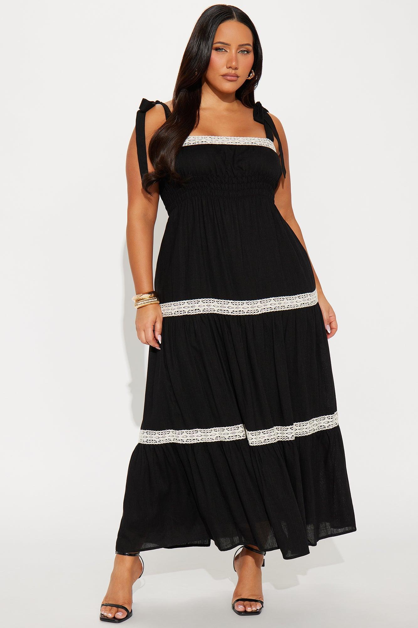 Dorotha Linen Maxi Dress - Black Product Image