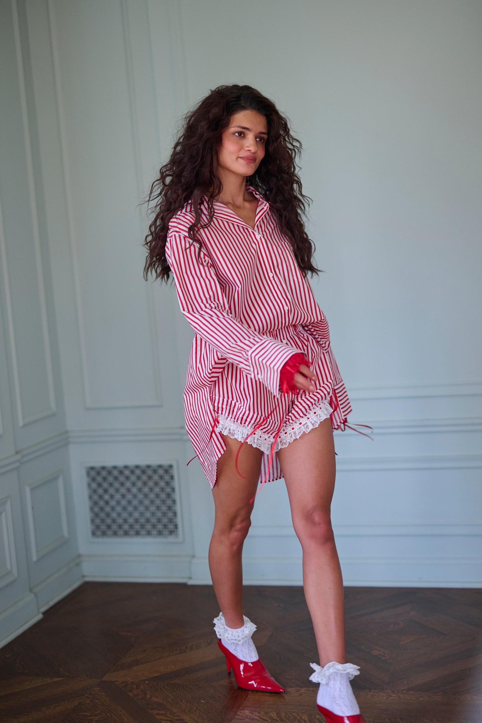 The Candy Stripe Boyfriend Boxer Product Image