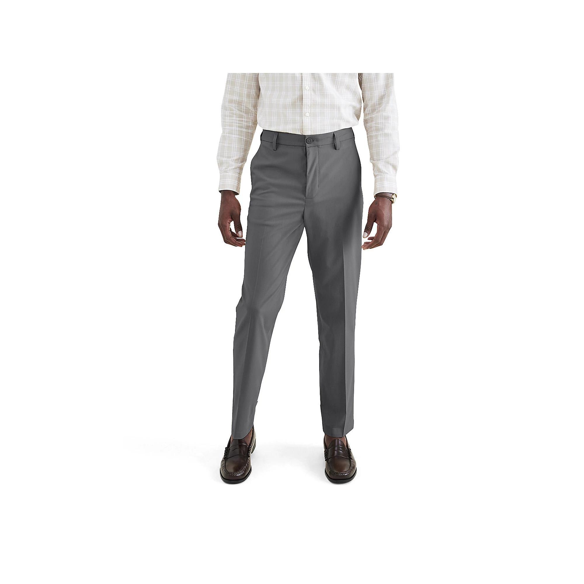 Men's Dockers® Signature Go Khaki Straight Pants, Size: 32X34, Car Park Grey Product Image
