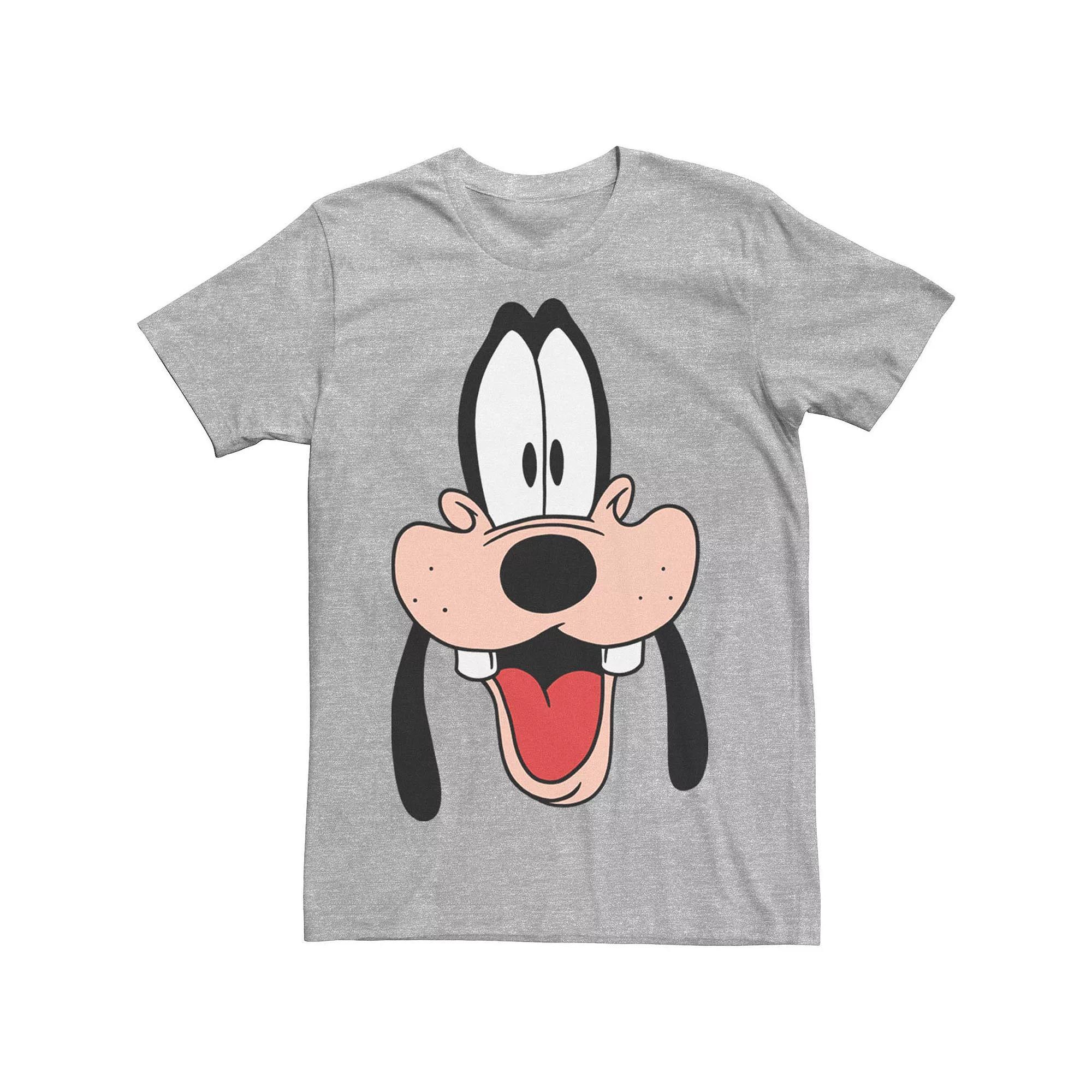 Disney's A Goofy Movie Goofy Big Face Men's Tee, Size: XL, Athletic Grey Product Image