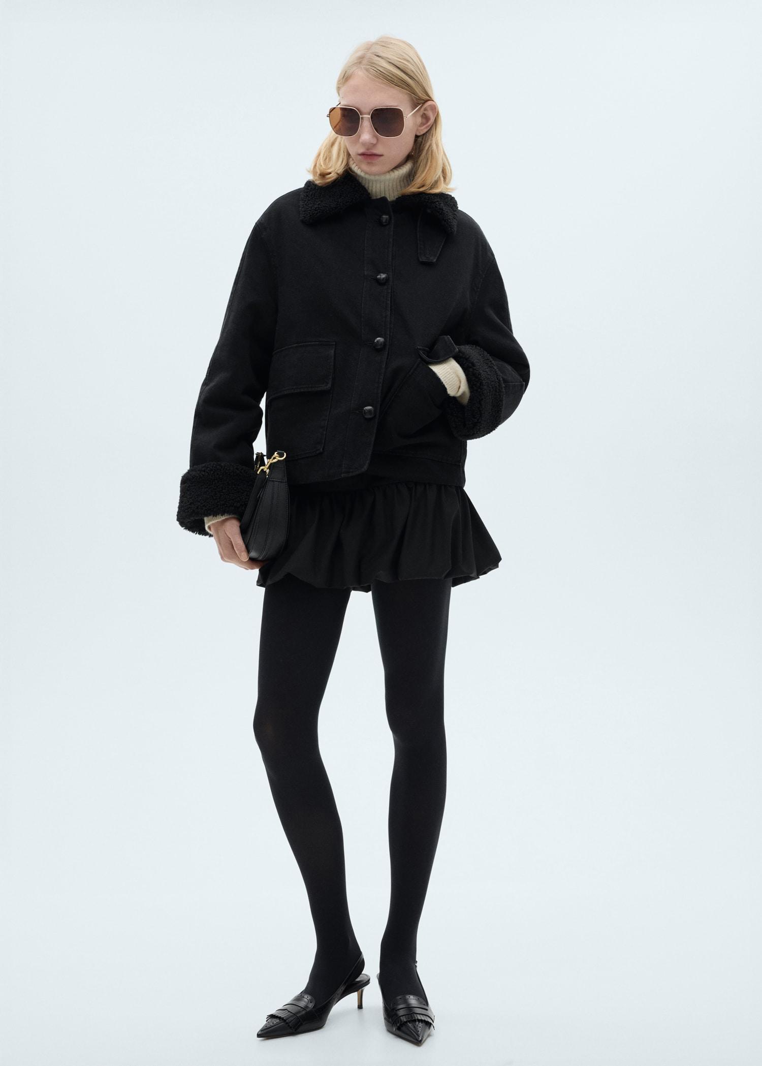 Double-sided fleece jacket - Women | MANGO USA Product Image