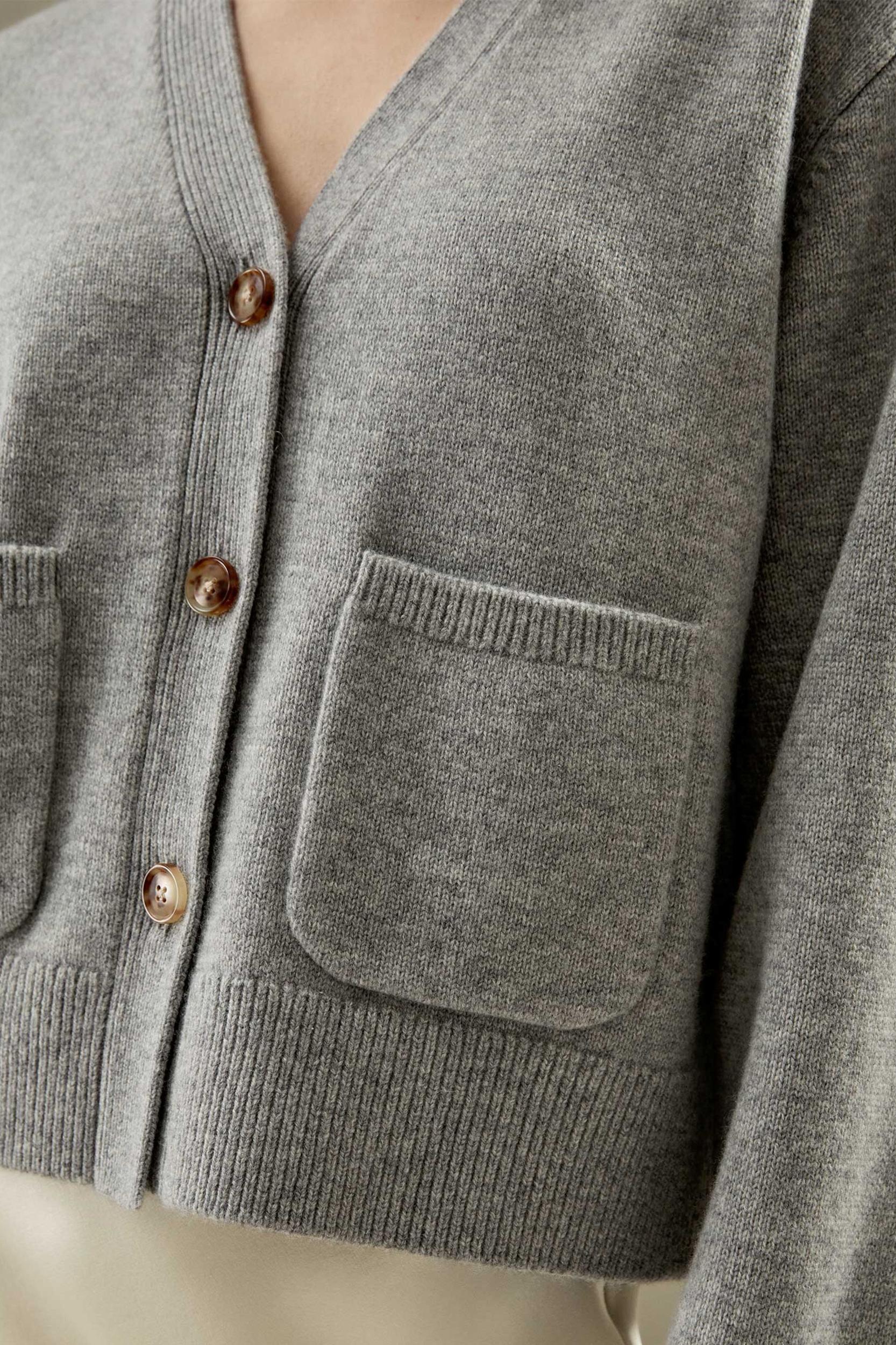 Cropped Wool-Cashmere Blend Cardigan Product Image