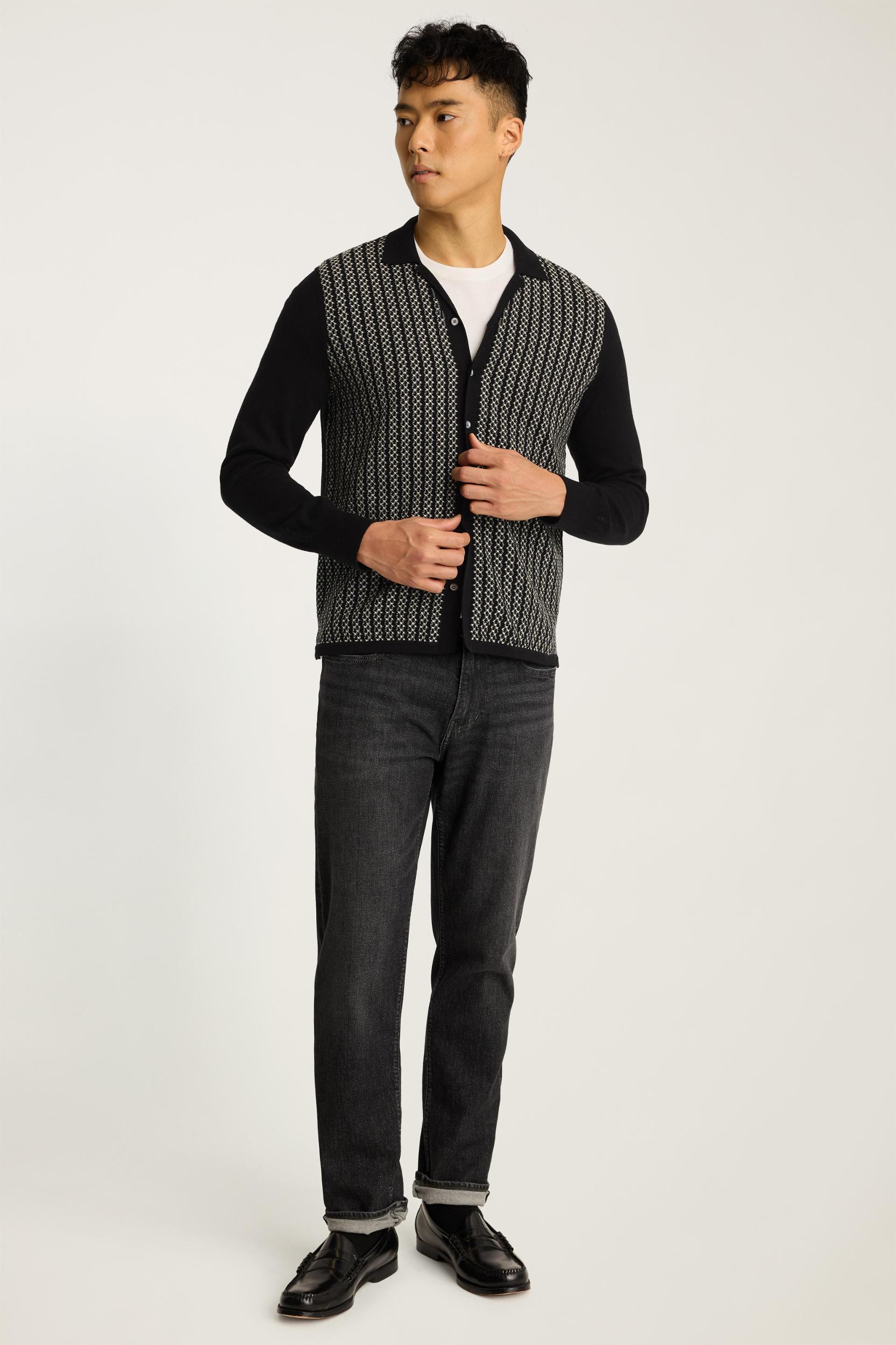 Hudson Long Sleeve Sweater Polo Product Image