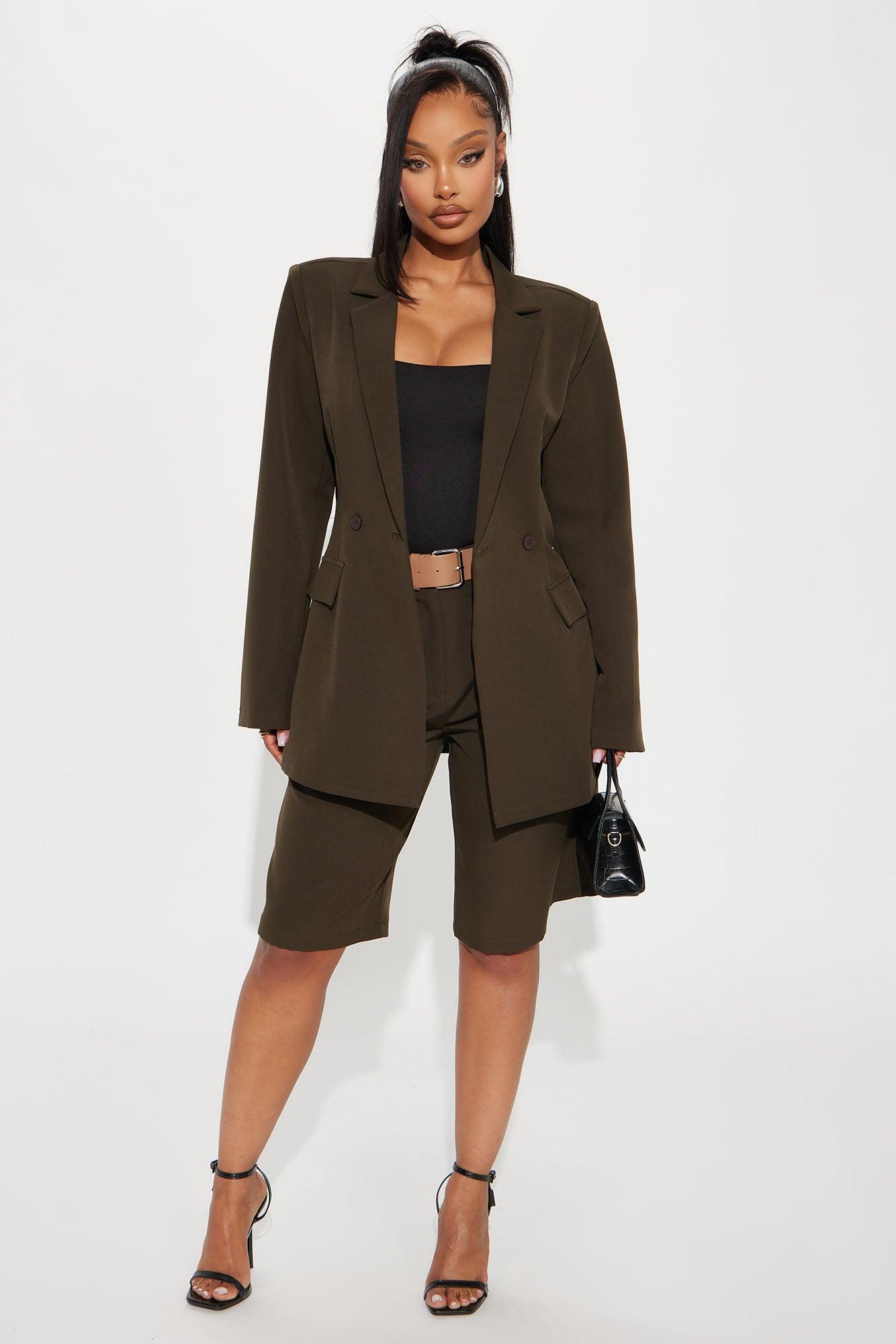 On A Mission Bermuda Short Set - Dark Olive Product Image