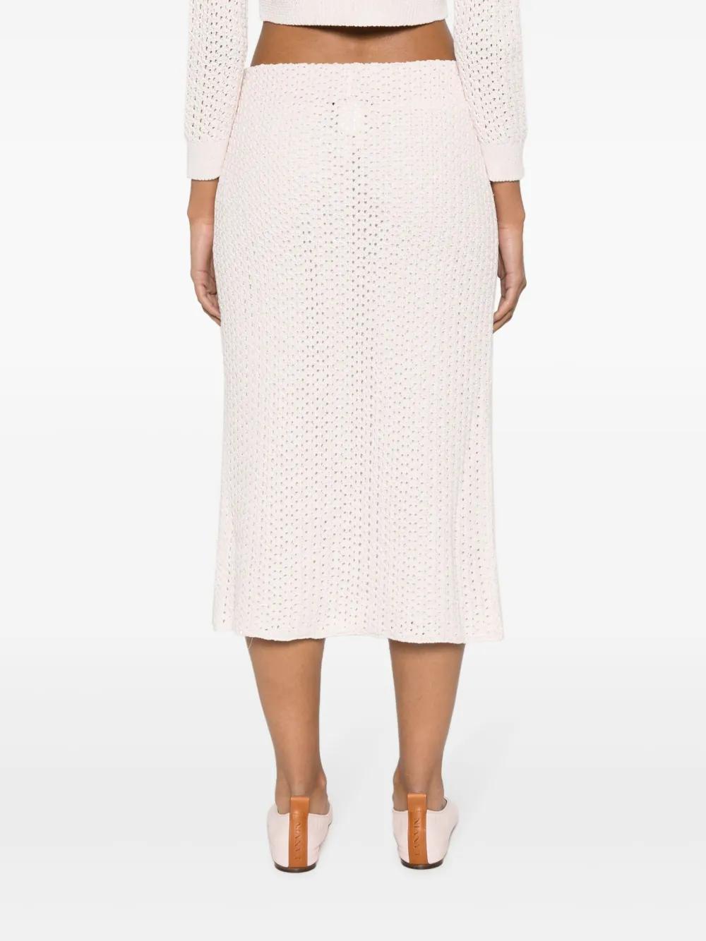 FABIANA FILIPPI Sequin-detail Open-knit Skirt In White Product Image
