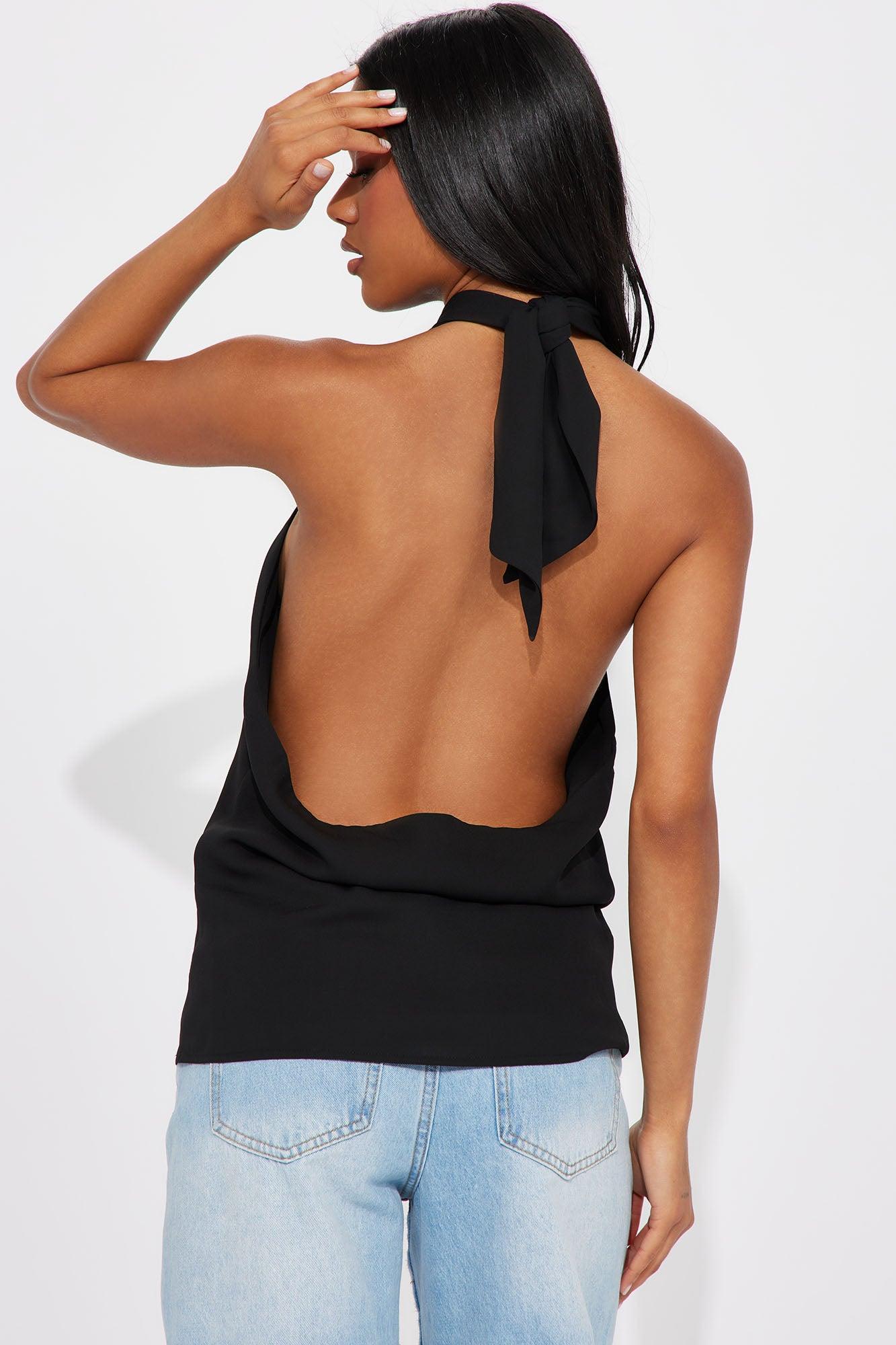 You And Me Halter Top - Black Product Image