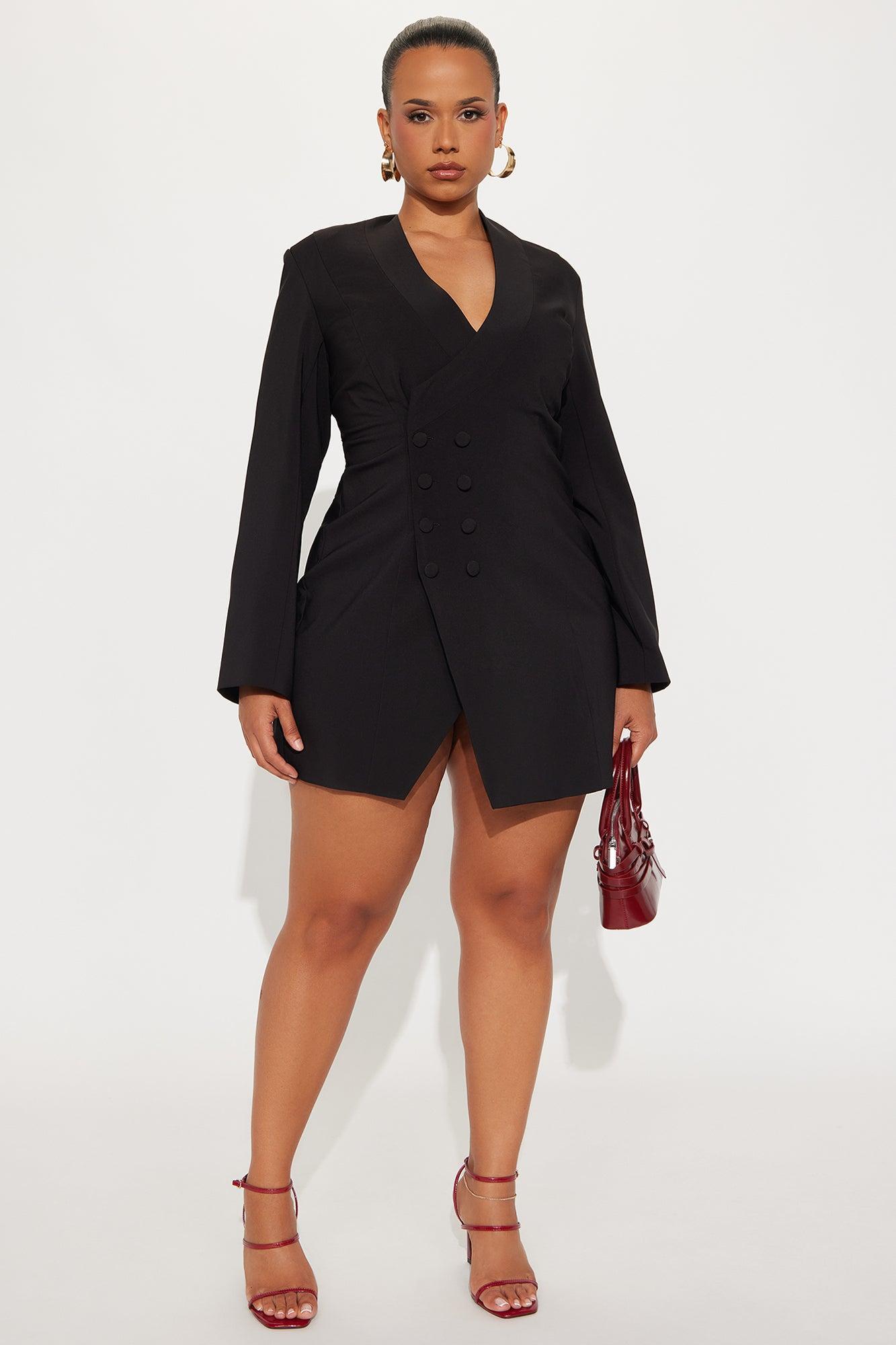 Elliet Blazer Mini Dress - Black Product Image