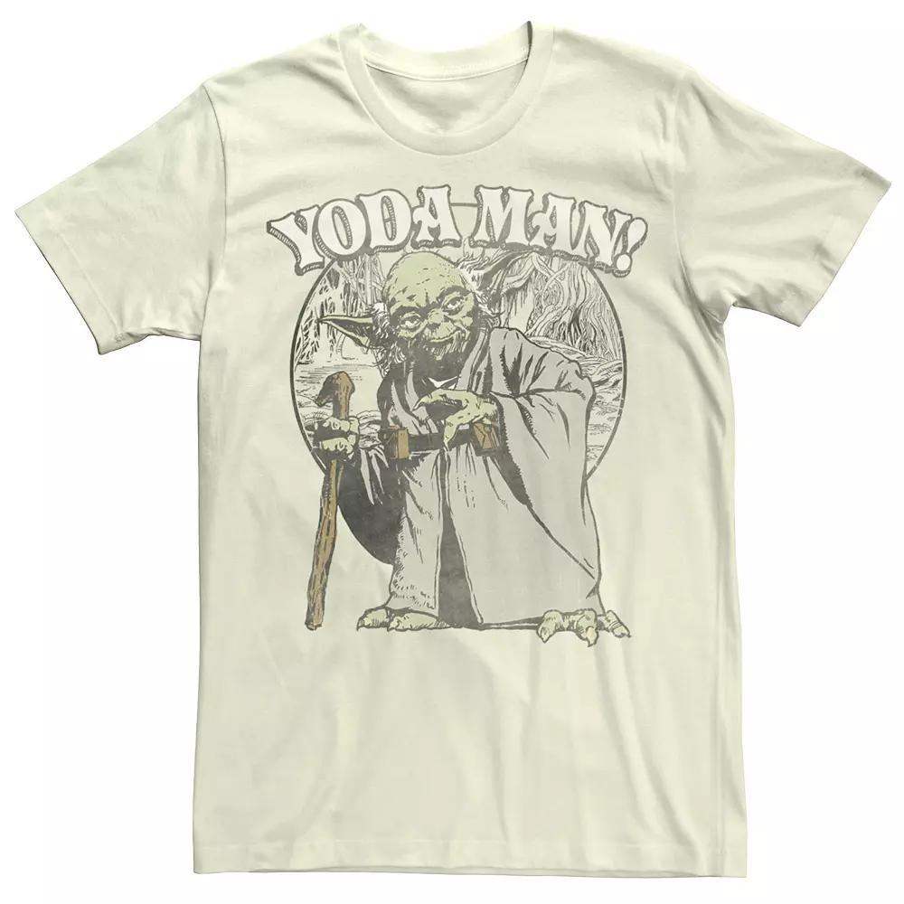 Men's Star Wars Yoda Man Portrait Tee, Size: 3XL, Natural Product Image