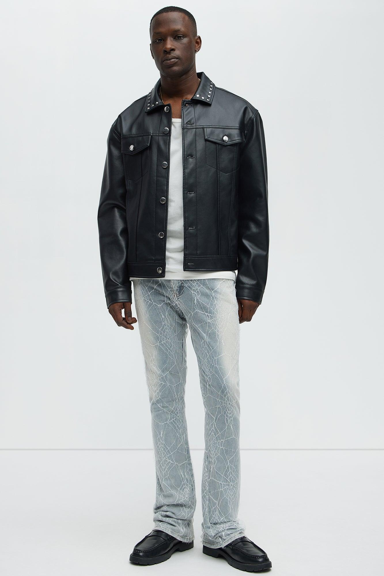 Stacked Skinny Flare Laced Jeans - Light Wash Product Image