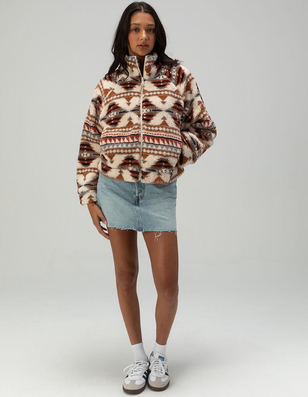 O'NEILL Rori Printed Sherpa Womens Jacket - Cream Combo Product Image