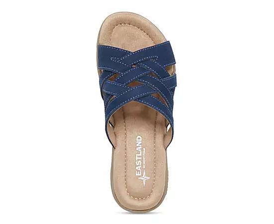 Eastland Hazel Women's Leather Slide Sandals, Size: 9, Light Blue Product Image