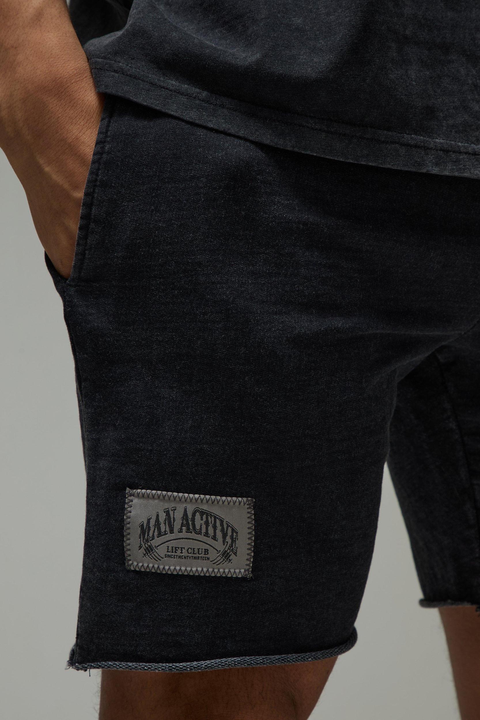 Man Active Washed One More Rep Regular Fit 5inch Shorts | boohooMAN USA Product Image