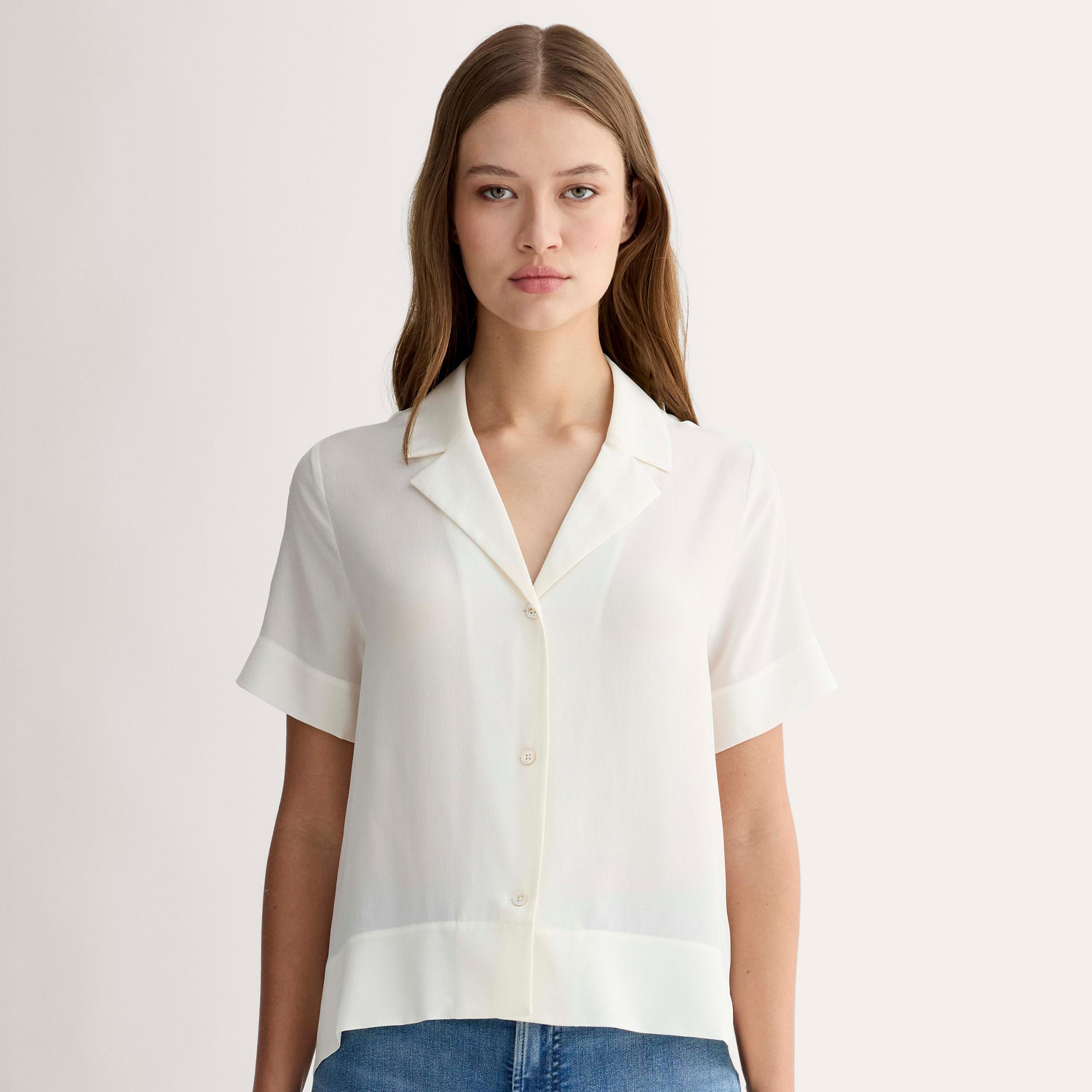 The Notch Shirt in Washable Silk Product Image