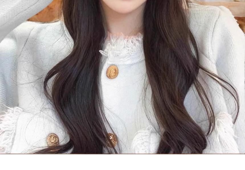 Metal Plate Wool Beret Hat Product Image