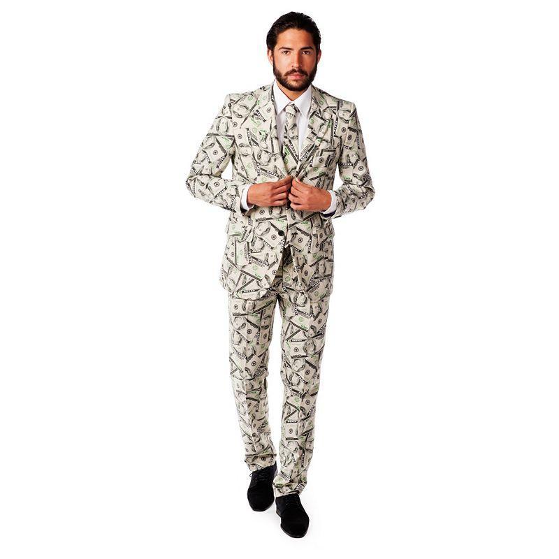 Men's OppoSuits Slim-Fit Novelty Pattern Suit & Tie Set, Size: 44 - Regular, Dot Print Product Image