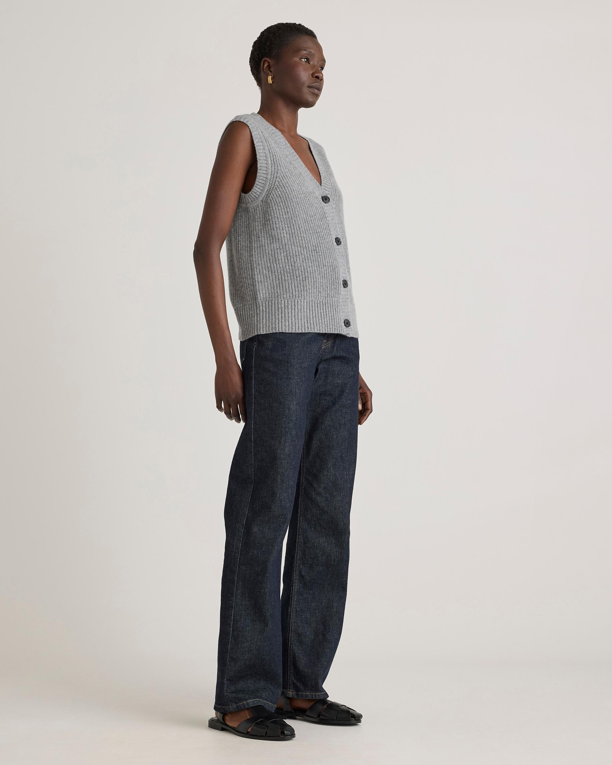 Quince | Women's Mongolian Cashmere Fisherman Sweater Vest Product Image