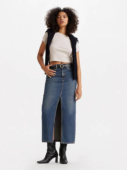 Ankle Column Corduroy Skirt Product Image