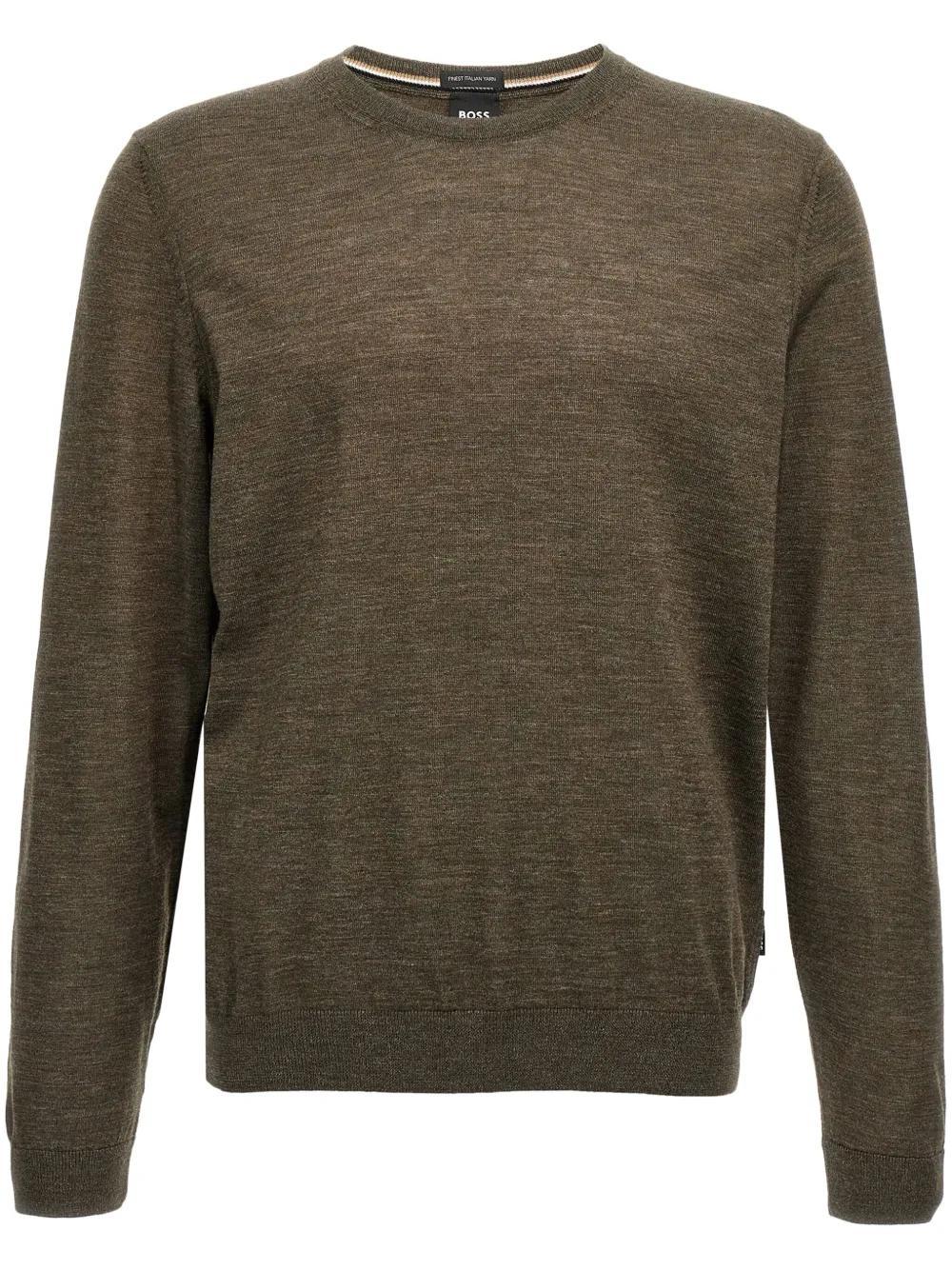 HUGO BOSS Leno-p Sweater In Green Product Image