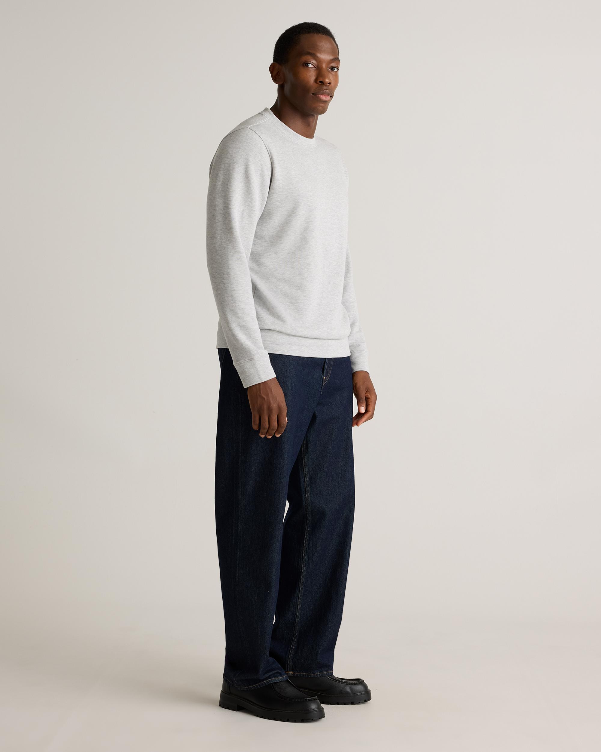 Quince | Men's Supersoft Fleece Crew Neck Alpaca Sweater Size XL, Lenzing Modal Product Image