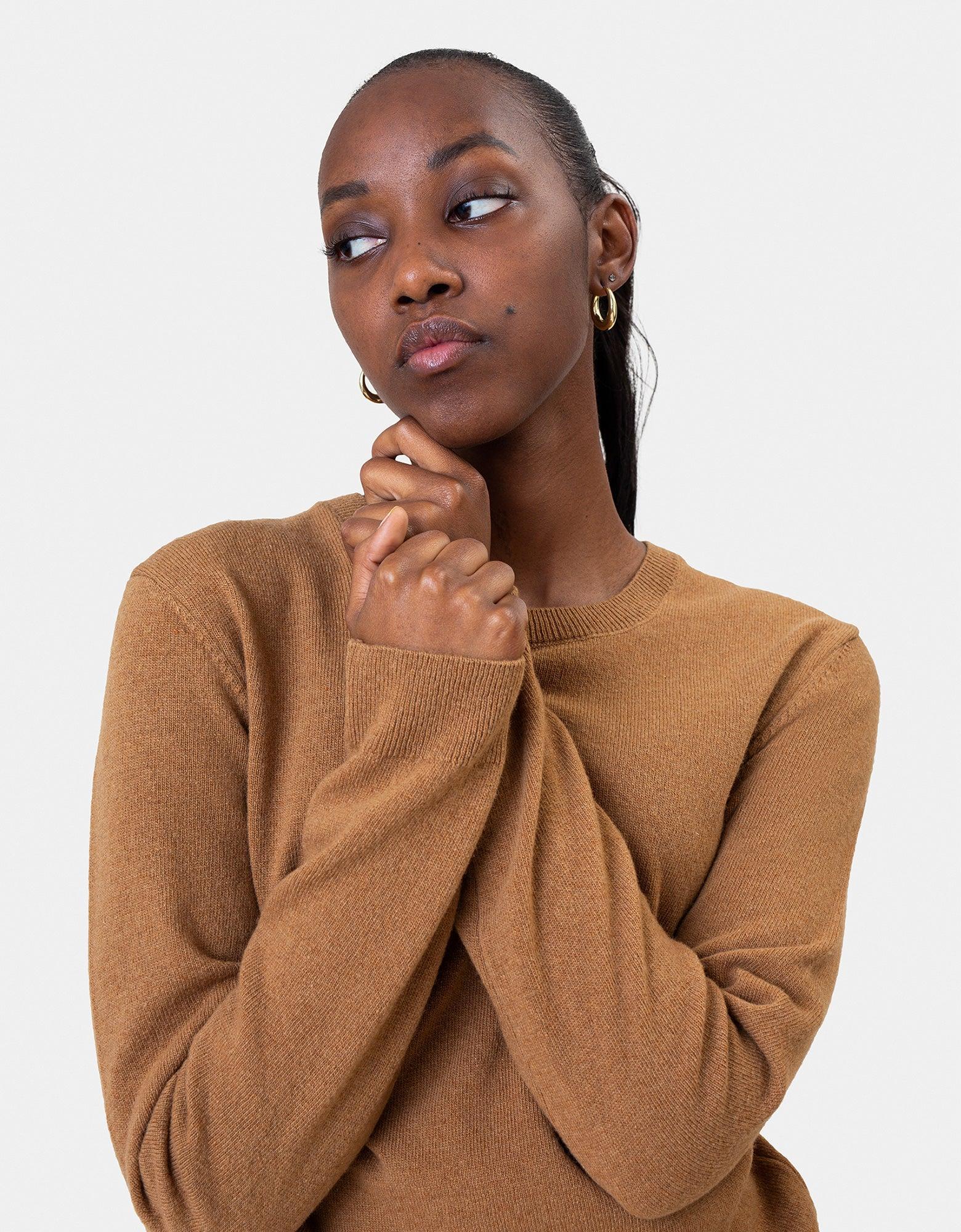 Women Classic Merino Wool Crew - Dusty Olive Product Image