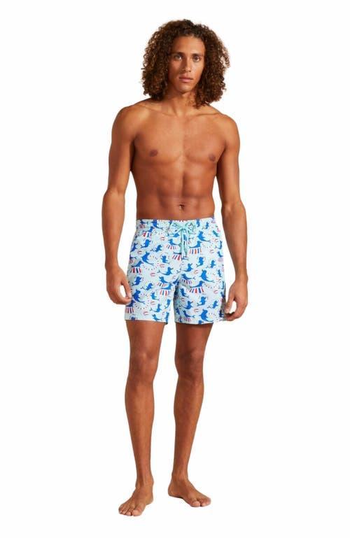 Mens Circus Print Swim Trunks Product Image