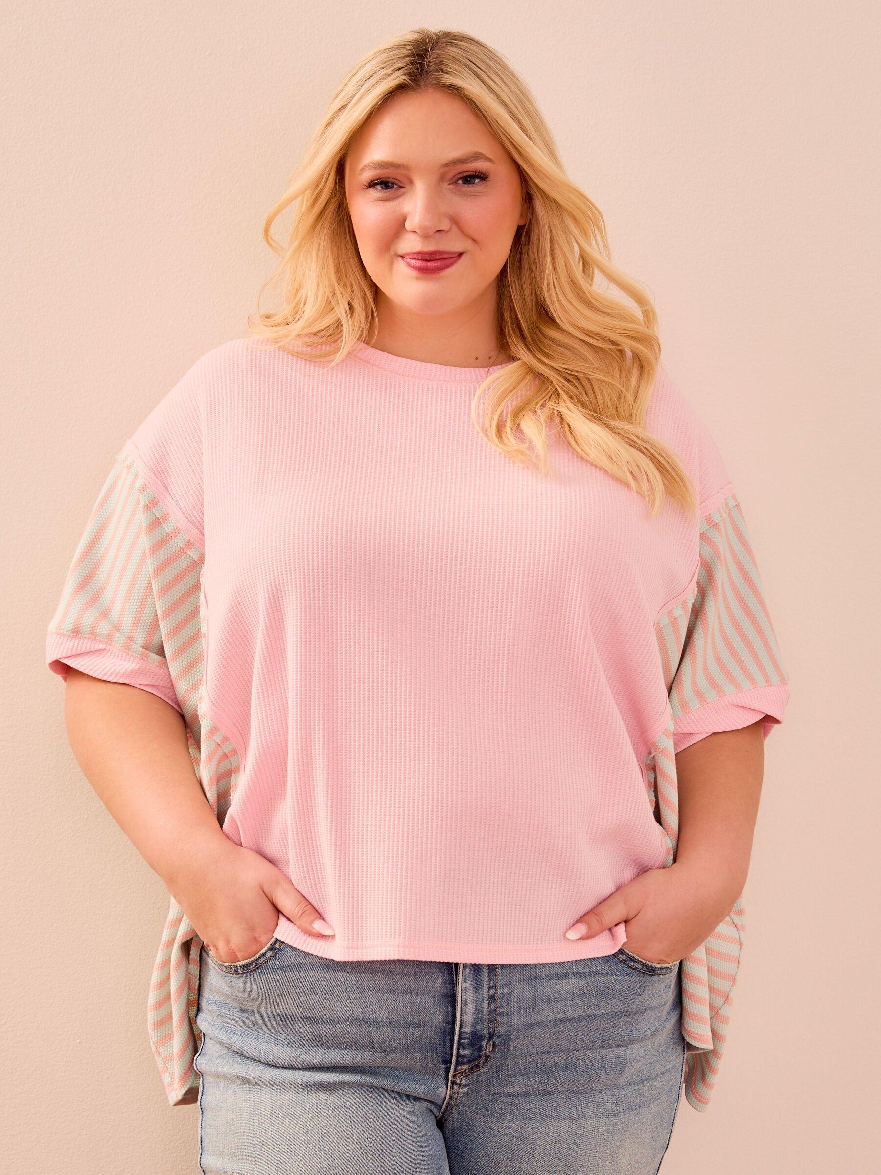 Charlie Oversized Pieced Thermal Top Product Image