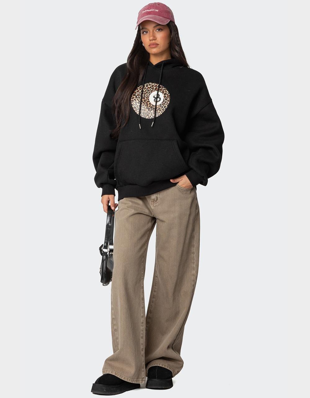 EDIKTED Leopard 8 Oversized Hoodie Product Image