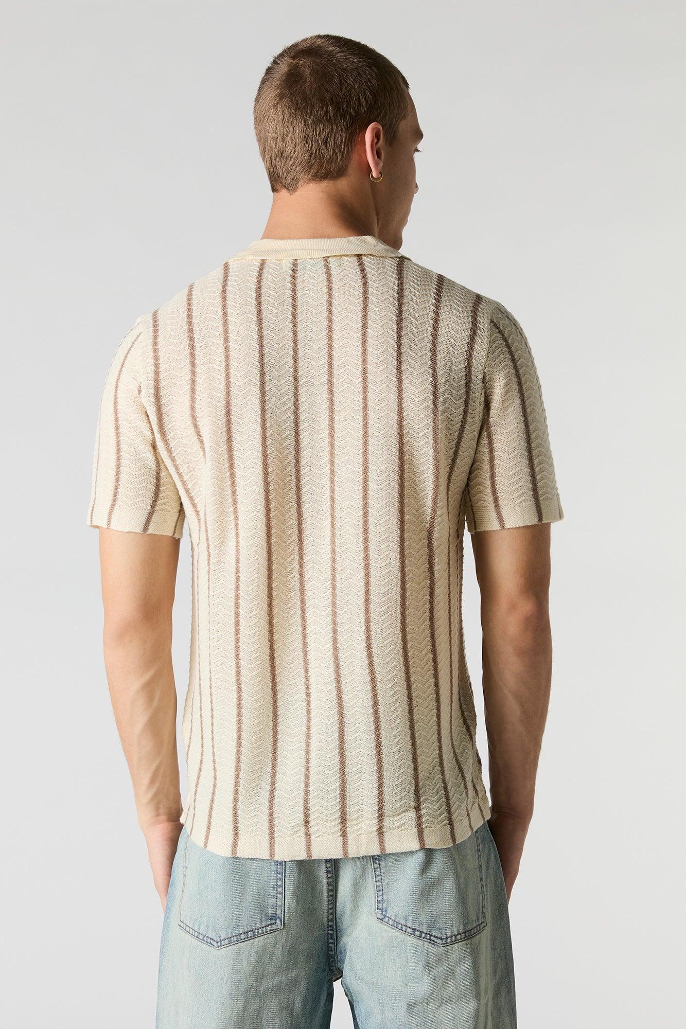 Knit Striped Cardigan Male Product Image