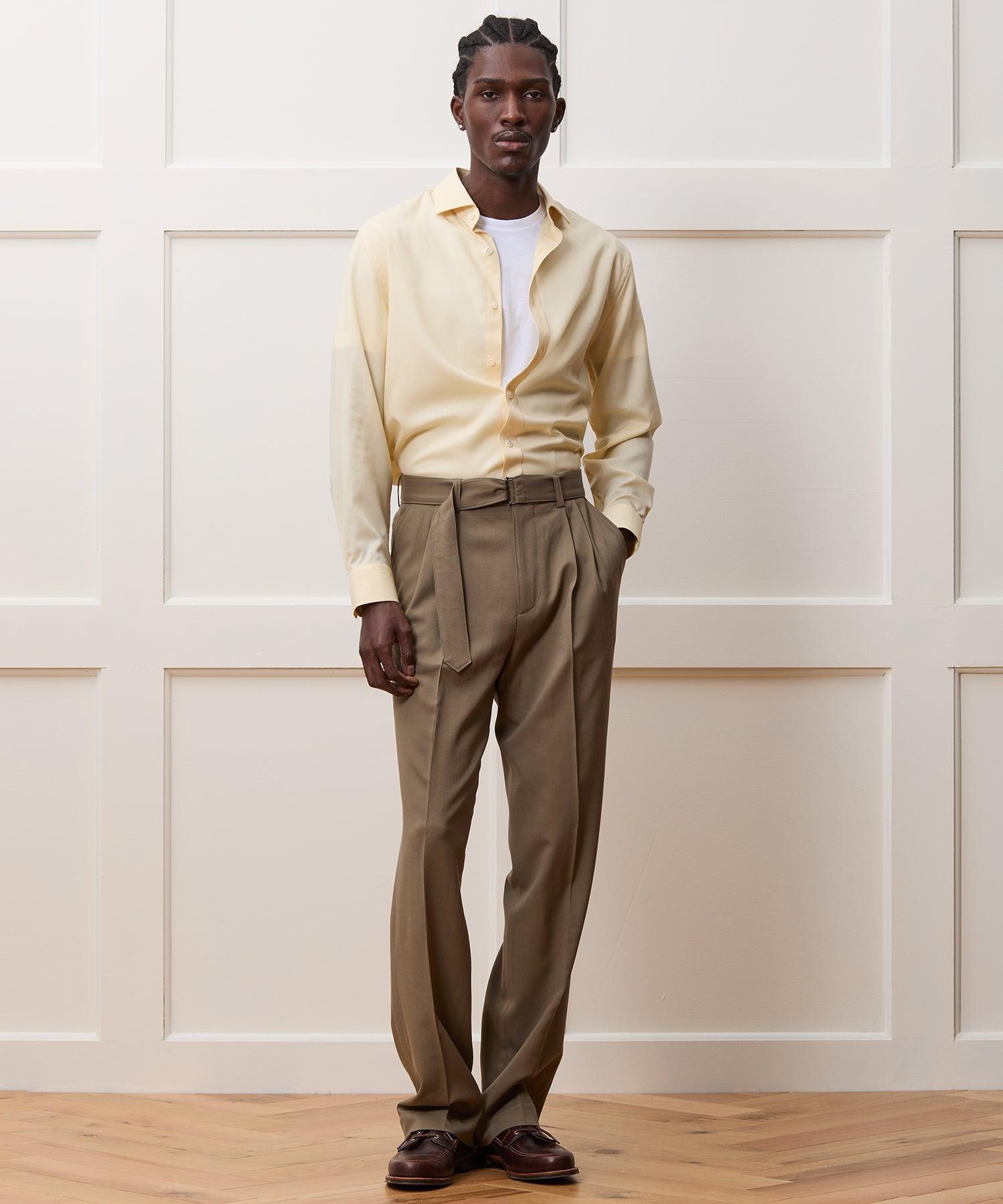 Merino Spread Collar Dress Shirt Product Image