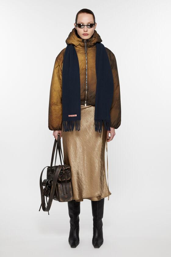 Fringe wool scarf - skinny Product Image