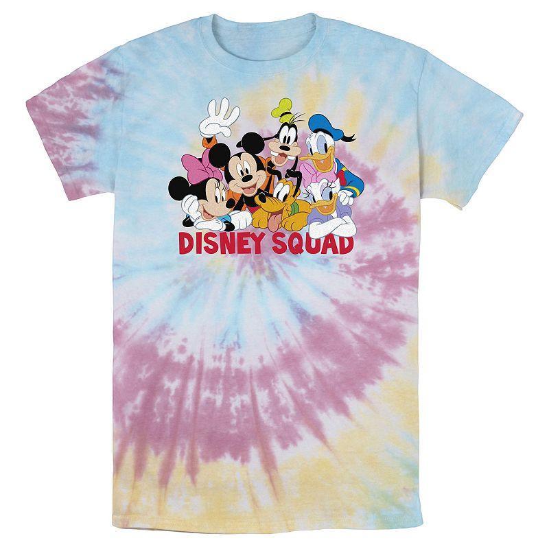 Men's Disney Mickey And Friends Disney Squad Wash Tee, Size: Medium, White Blue Product Image