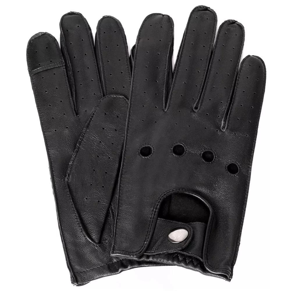 Womens Karla Hanson Leather Touch Screen Driving Gloves Product Image
