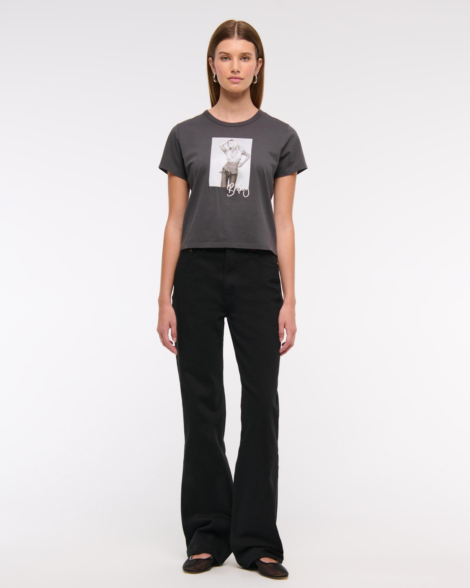 Short-Sleeve Britney Spears Graphic Skimming Tee Product Image