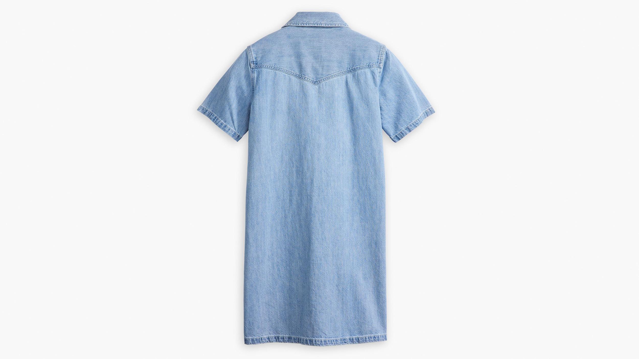 Louisa Short Sleeve Denim Dress Product Image