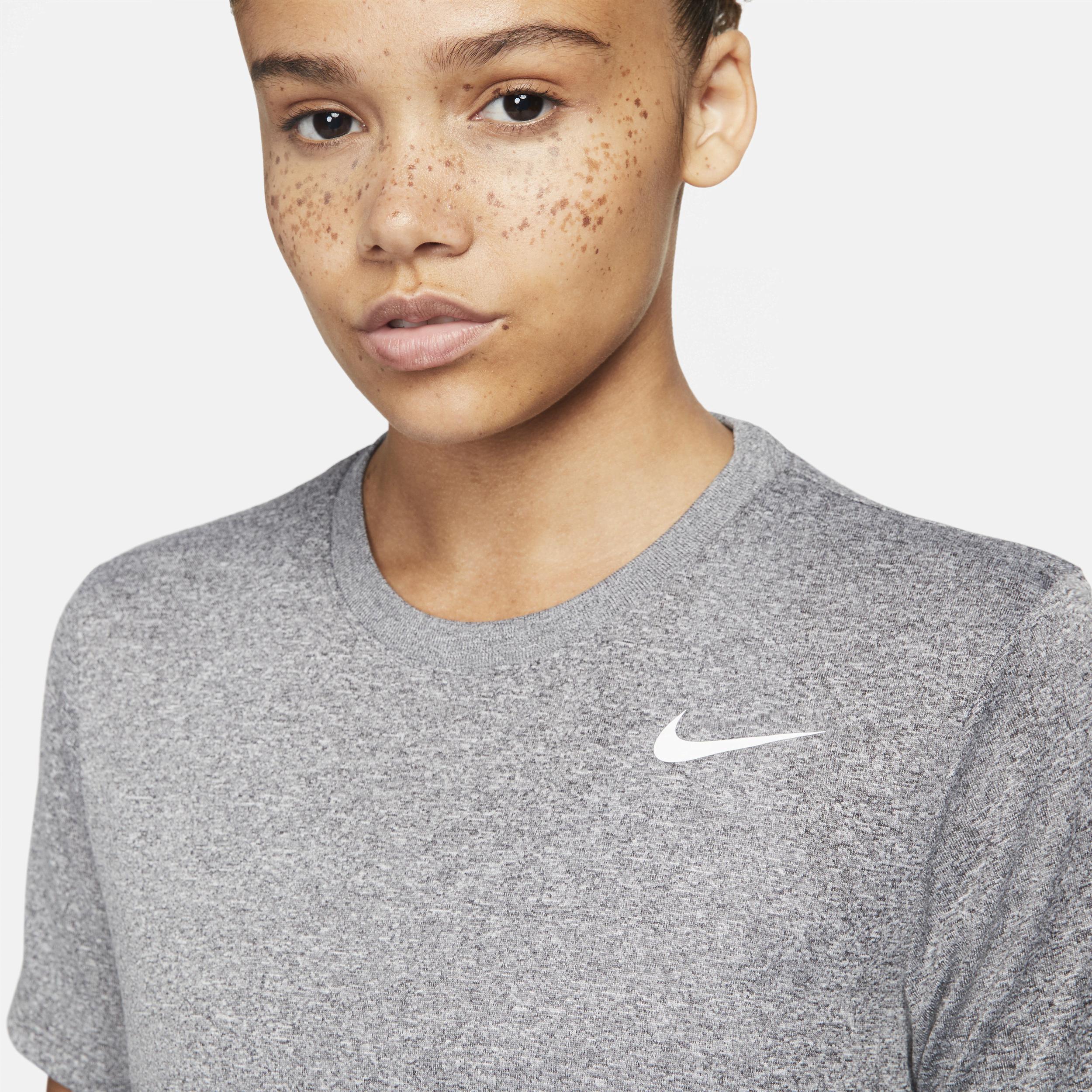 Women's Nike Dri-FIT Tee, Size: Large, Black Grey Product Image