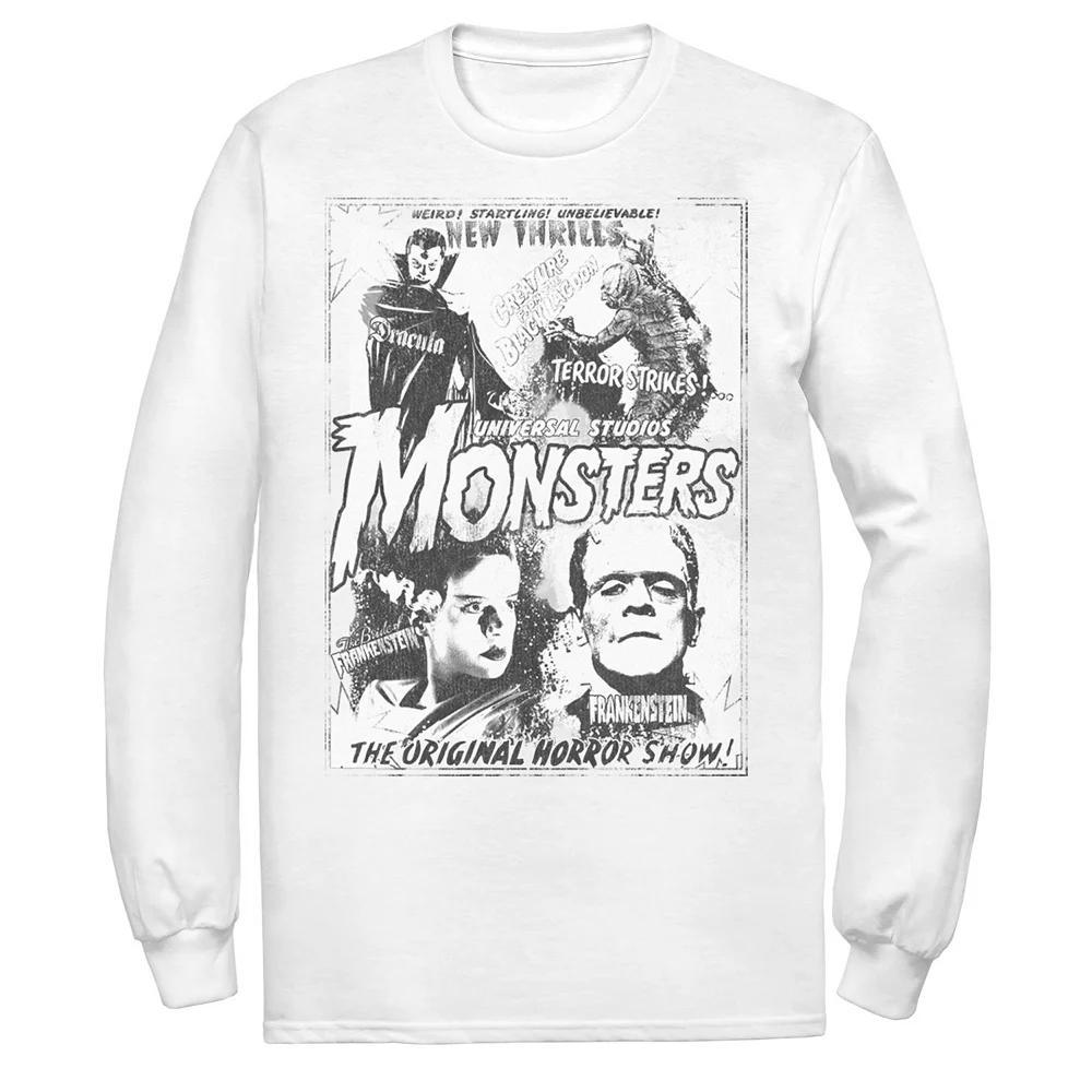 Men's Universal Monsters Collage Movie Poster Tee, Size: Large, White Product Image