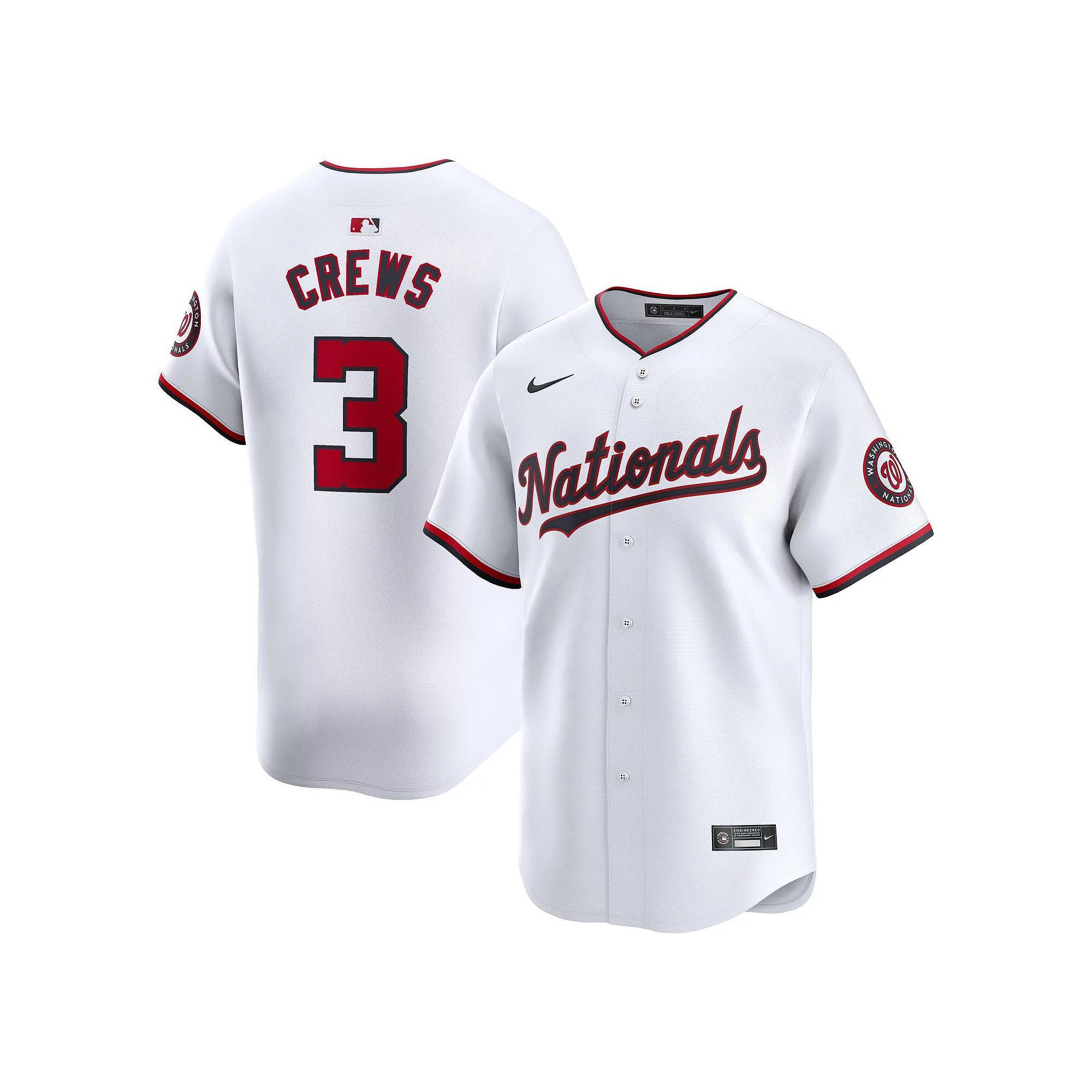 Men's Nike CJ Abrams White Washington Nationals Home Limited Player Jersey, Size: Medium Product Image