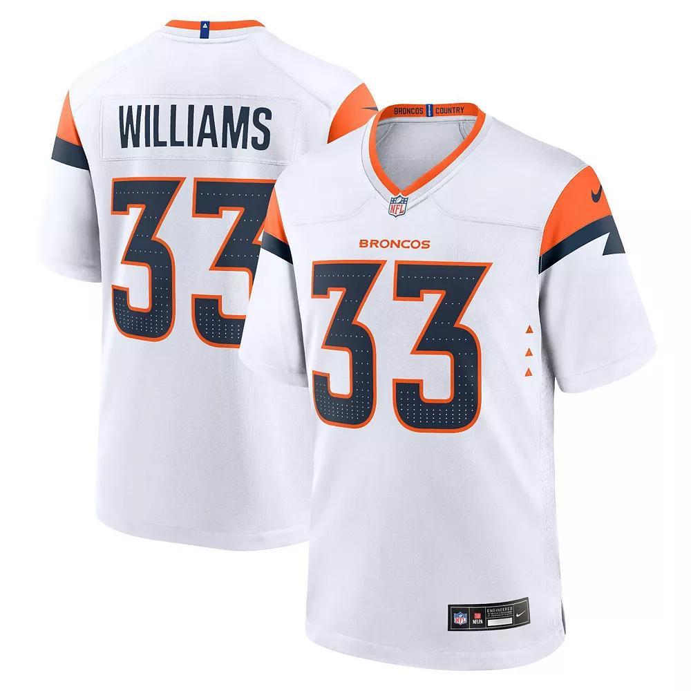Men's Nike Javonte Williams White Denver Broncos Mile High Collection Game Jersey, Size: 3XL Product Image