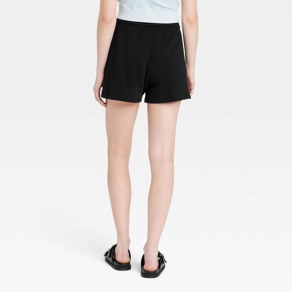 Women's Leisure Studio Mid-Rise Pull-On Shorts - Universal Thread™ Black XS: Cotton Modal Blend, Adjustable Waistband Product Image
