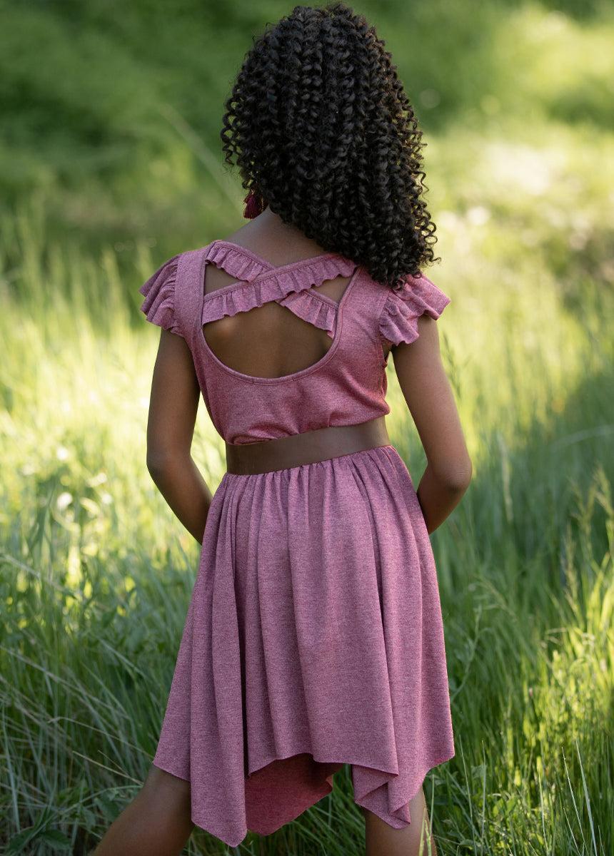 Twilla Dress in Heather Plum Girls Product Image