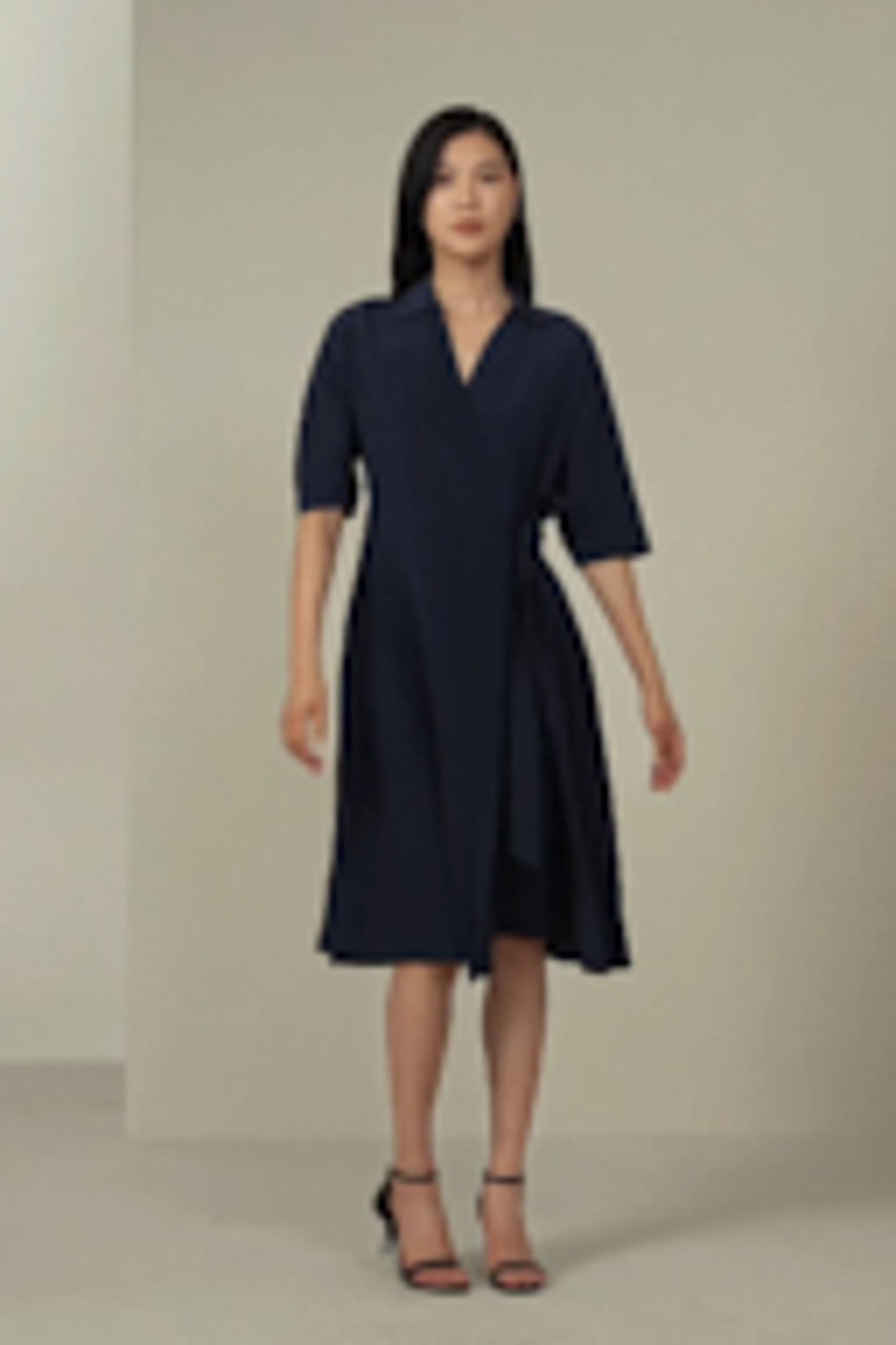 Front Tie Wrap Dress Product Image