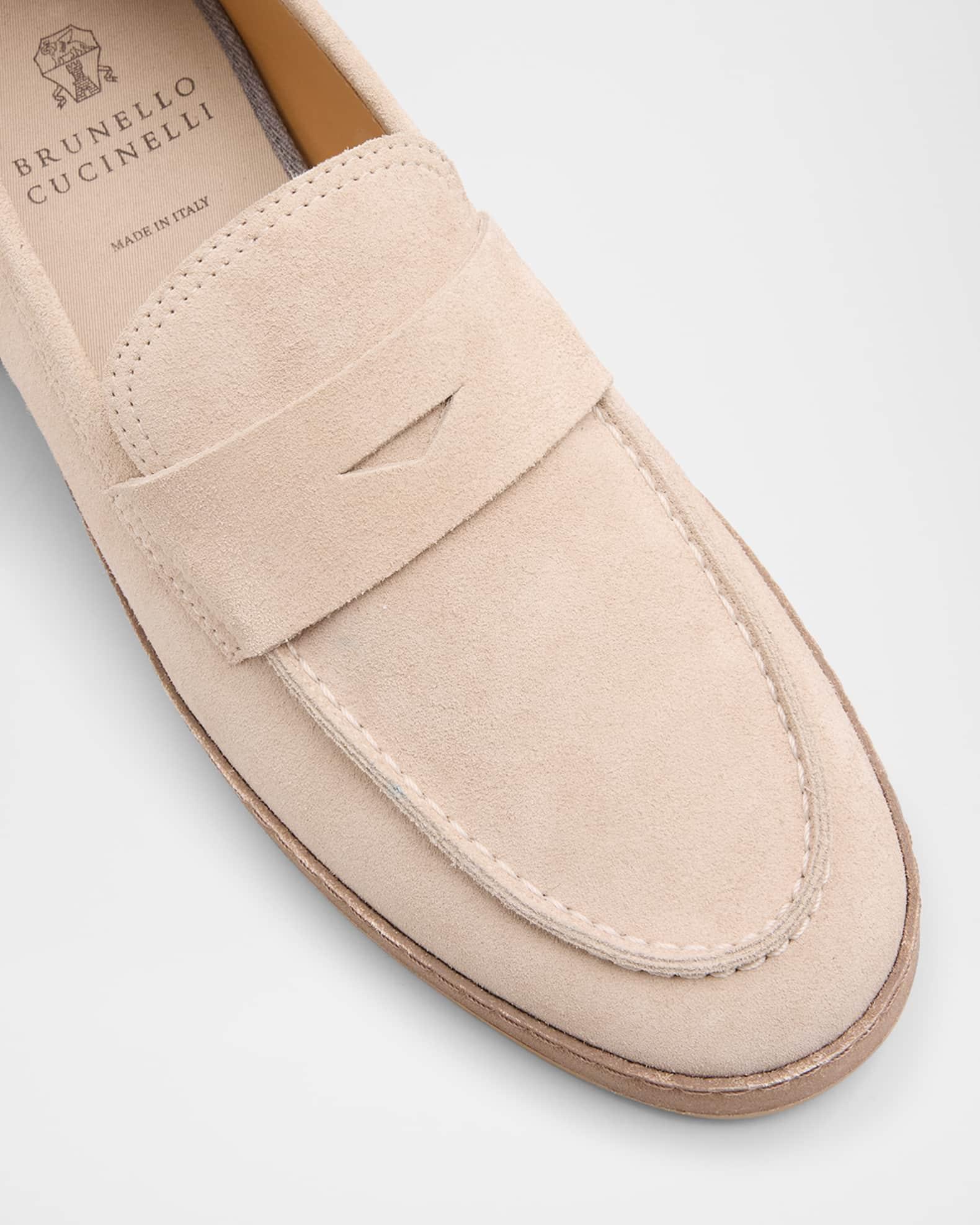 Men's Hybrid Suede Penny Loafers Product Image
