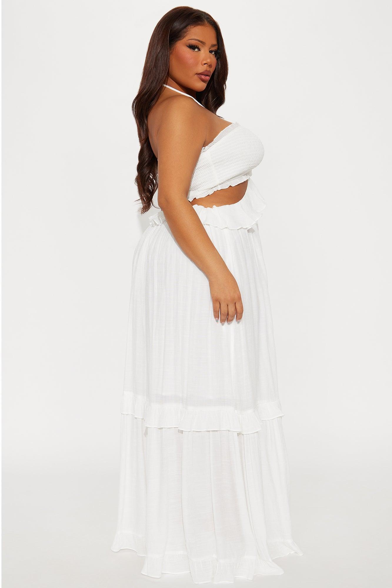 Solana Gauze Maxi Dress - White Product Image