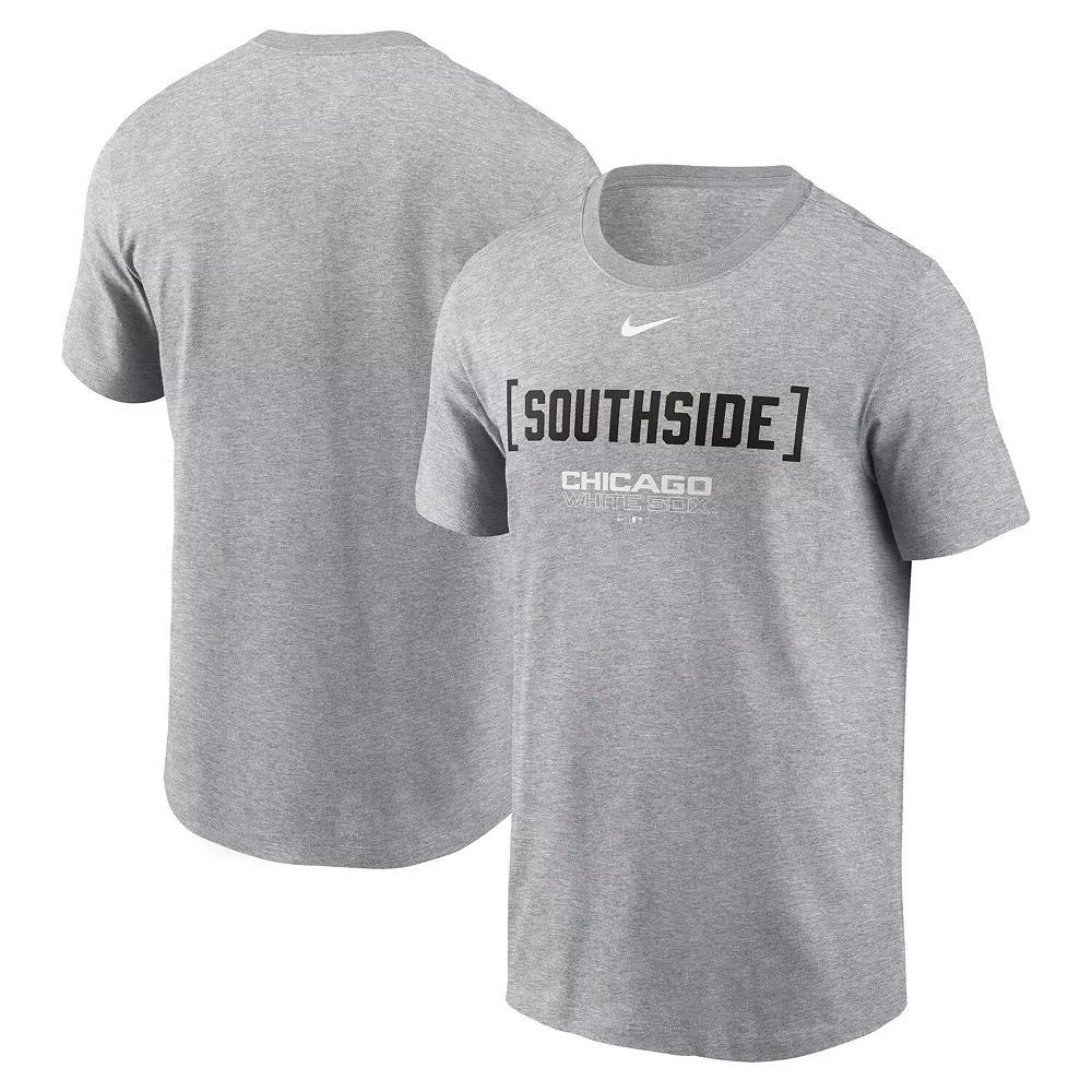Men's Nike Heather Gray Miami Marlins Home Team Athletic Arch T-Shirt, Size: 3XL, Grey Product Image