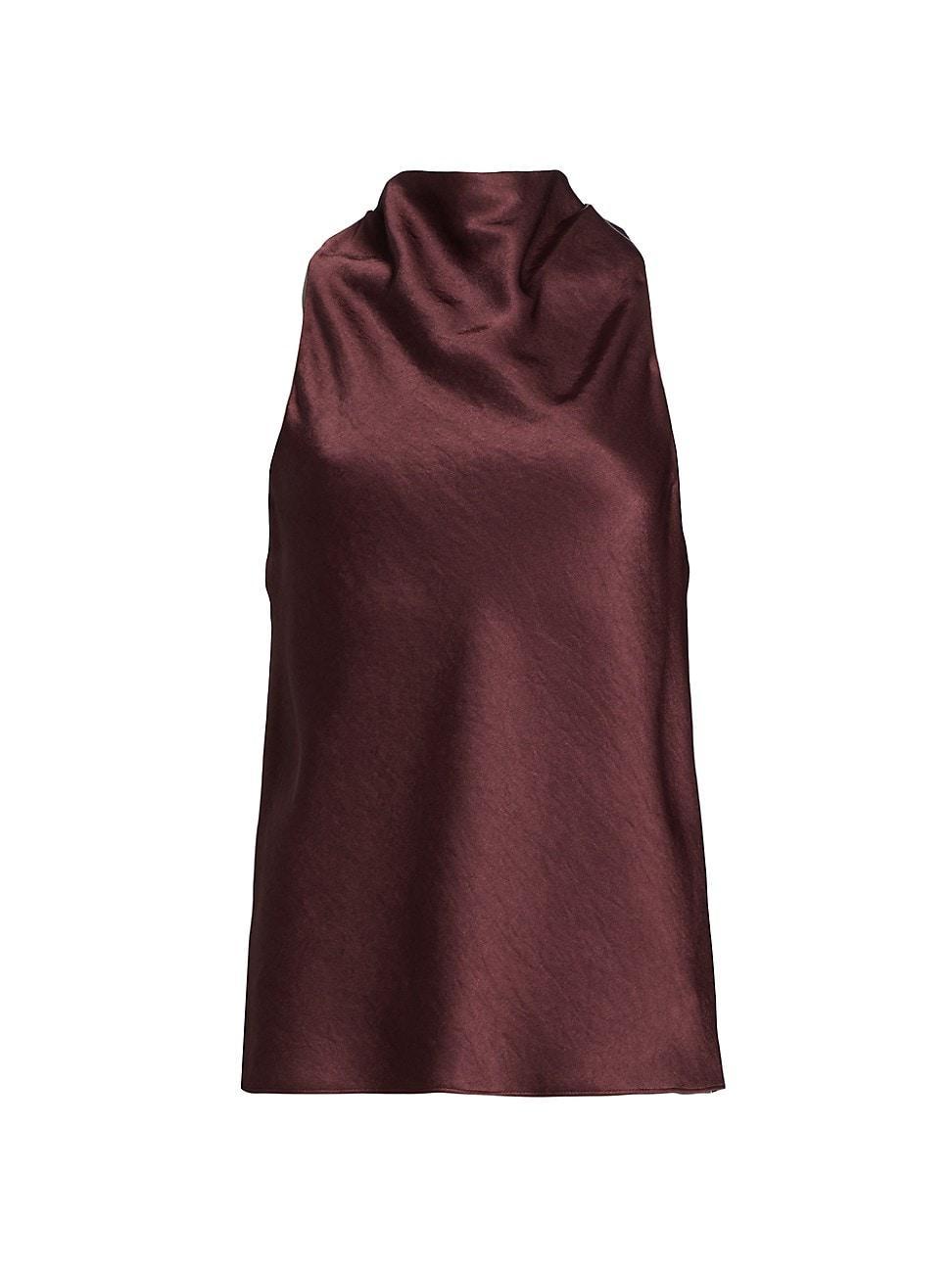 Womens Cowlneck Satin Bias Top Product Image