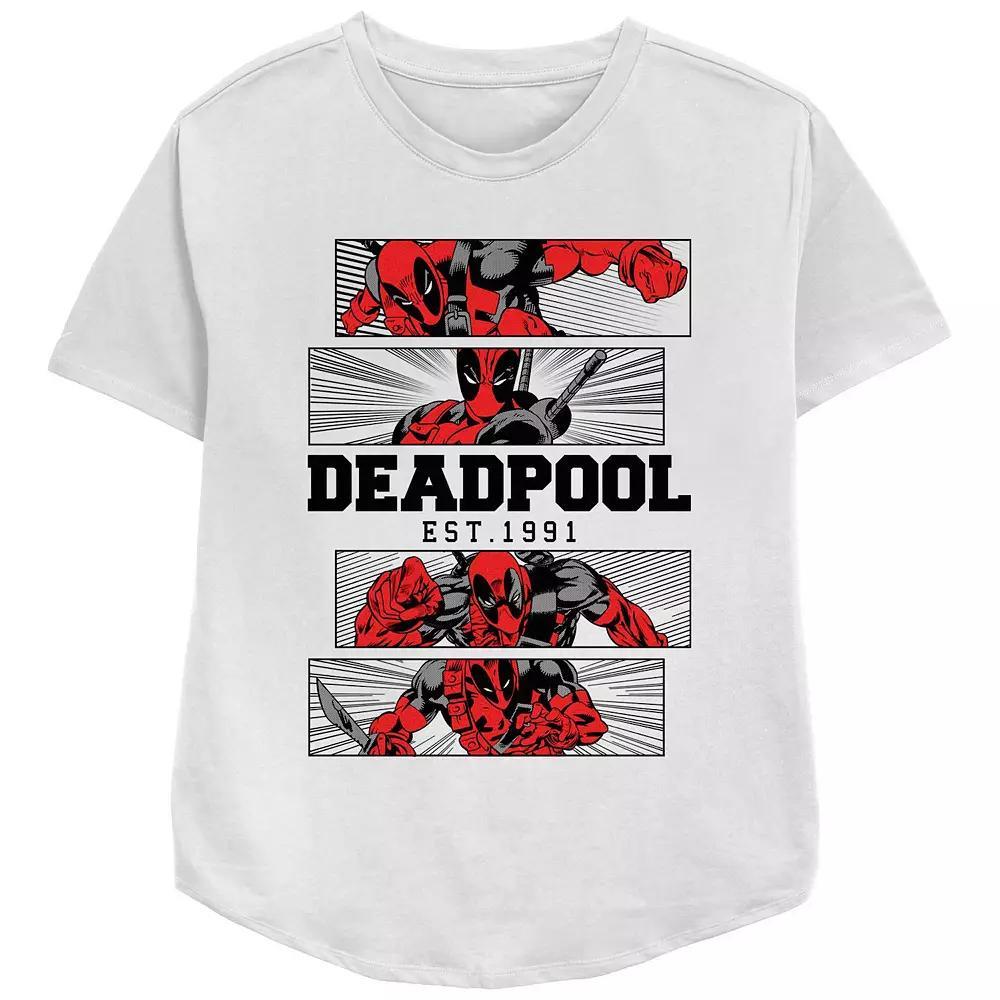 Women's Marvel Deadpool Est. 1991 Graphic Tee, Size: XXL, White Product Image