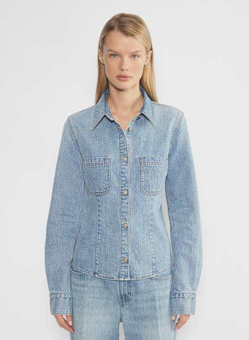 the 90s sculpt denim shirt Product Image
